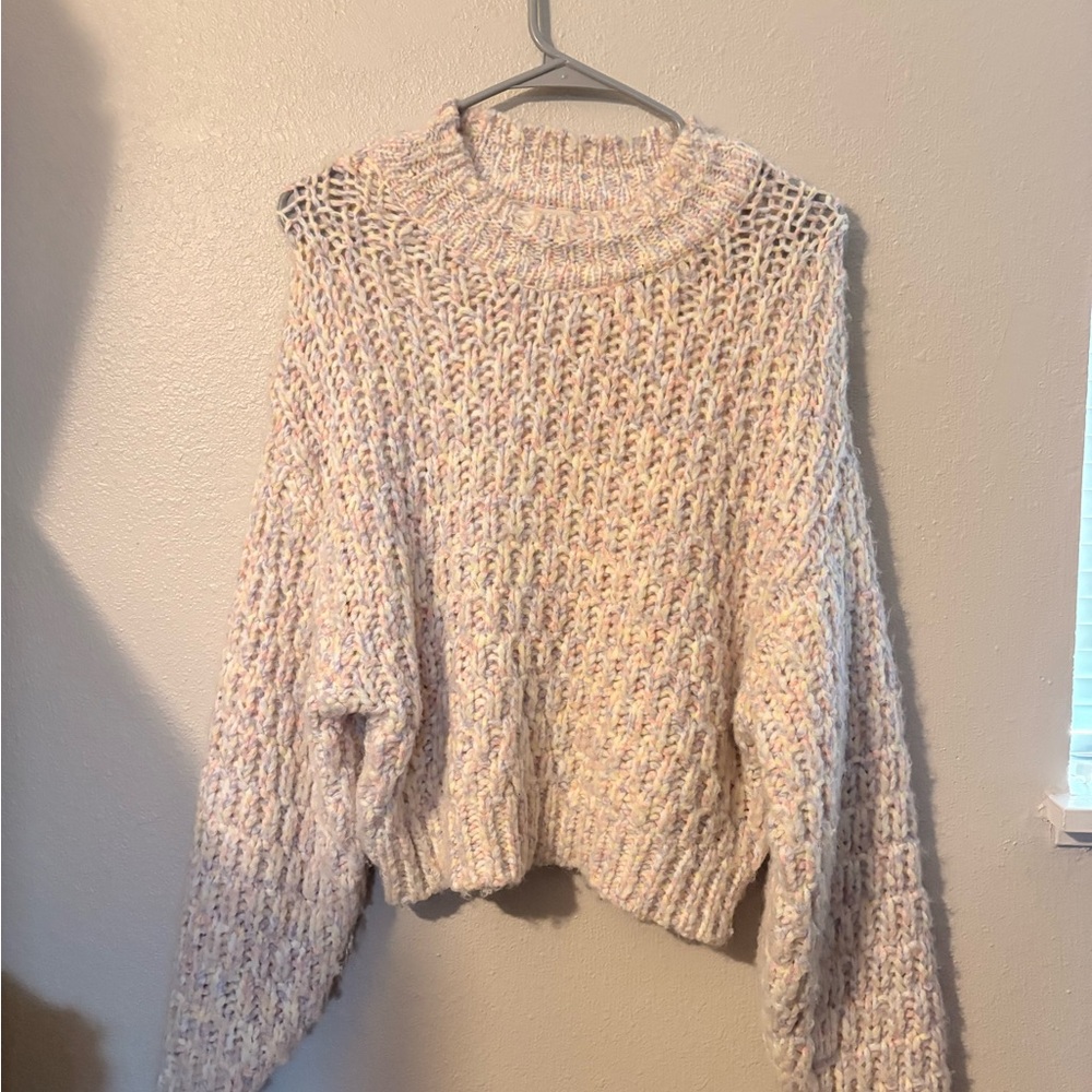 Universal Thread Cream Multicolor Knit Sweater